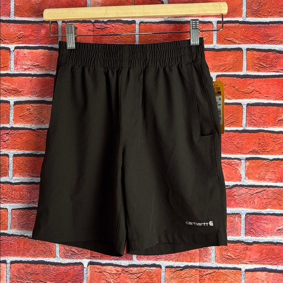 Carhartt Boys Rugged Flex Ripstop Work Short in Caviar Black Sz Small (8/10) NWT - Picture 1 of 7